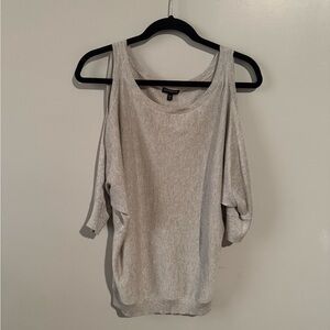 Express Metallic Off-the-Shoulder Sweater